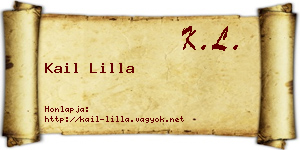 Kail Lilla névjegykártya